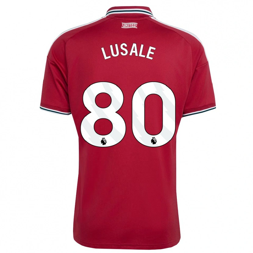 Danxen Kinderen Samuel Lusale #80 Rood Geel Wit Thuisshirt Thuistenue 2026/27 T-Shirt