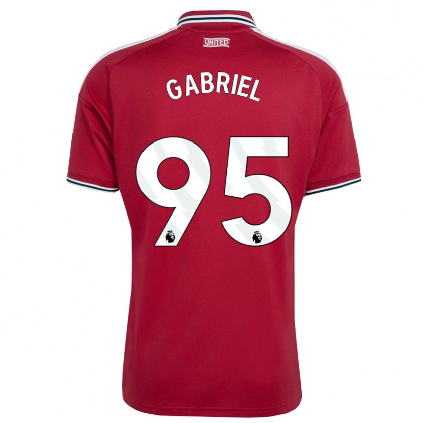 Danxen Kinderen Jj Gabriel #95 Rood Geel Wit Thuisshirt Thuistenue 2026/27 T-Shirt
