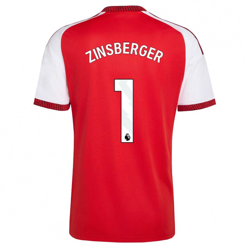 Danxen Kinderen Manuela Zinsberger #1 Rood Wit Zwart Thuisshirt Thuistenue 2026/27 T-Shirt
