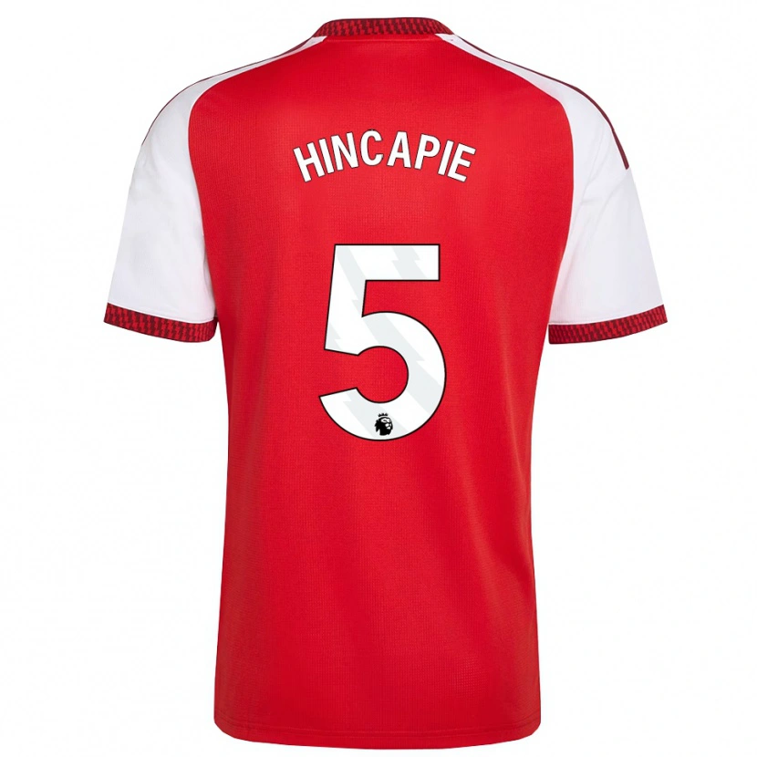 Danxen Kinderen Piero Hincapié #5 Rood Wit Zwart Thuisshirt Thuistenue 2026/27 T-Shirt