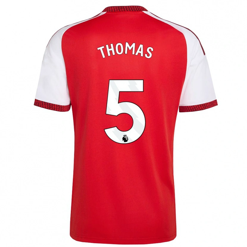 Danxen Kinderen Thomas Partey #5 Rood Wit Zwart Thuisshirt Thuistenue 2026/27 T-Shirt