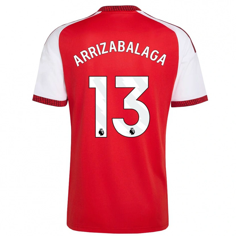 Danxen Kinderen Kepa Arrizabalaga #13 Rood Wit Zwart Thuisshirt Thuistenue 2026/27 T-Shirt