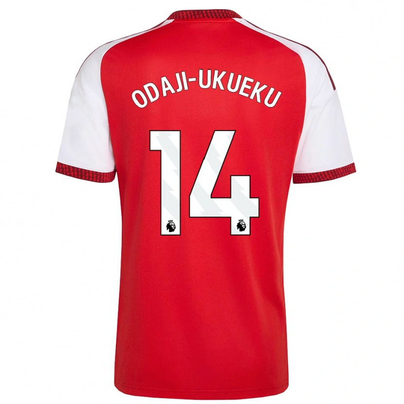 Danxen Kinderen Theo Odaji-Ukueku #14 Rood Wit Zwart Thuisshirt Thuistenue 2026/27 T-Shirt