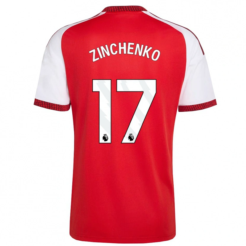 Danxen Kinderen Oleksandr Zinchenko #17 Rood Wit Zwart Thuisshirt Thuistenue 2026/27 T-Shirt