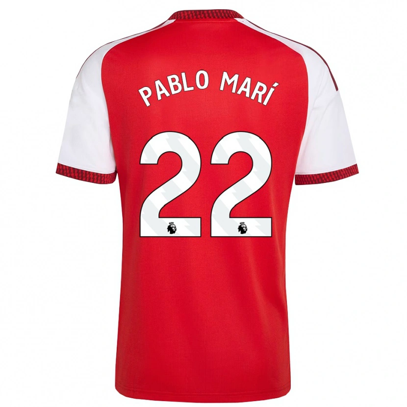 Danxen Kinderen Pablo Mari #22 Rood Wit Zwart Thuisshirt Thuistenue 2026/27 T-Shirt