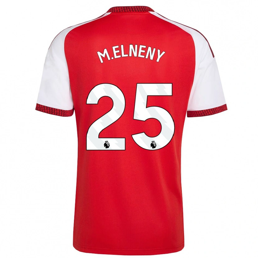 Danxen Kinderen Mohamed Elneny #25 Rood Wit Zwart Thuisshirt Thuistenue 2026/27 T-Shirt
