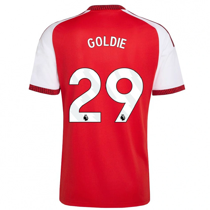 Danxen Kinderen Teyah Goldie #29 Rood Wit Zwart Thuisshirt Thuistenue 2026/27 T-Shirt