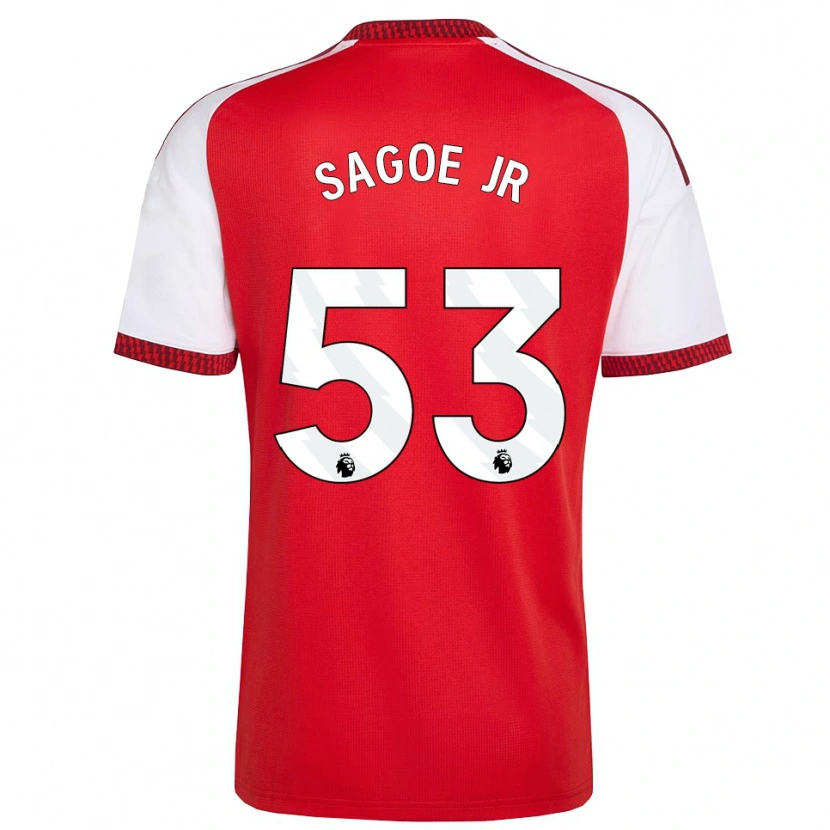 Danxen Kinderen Charles Sagoe Jr #53 Rood Wit Zwart Thuisshirt Thuistenue 2026/27 T-Shirt