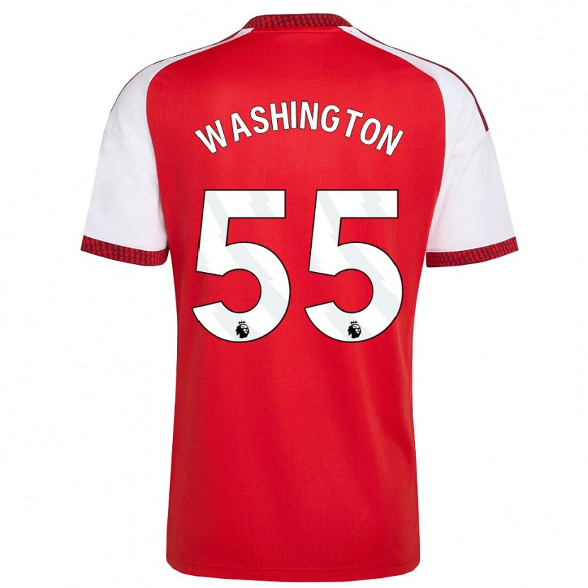 Danxen Kinderen Marcell Washington #55 Rood Wit Zwart Thuisshirt Thuistenue 2026/27 T-Shirt