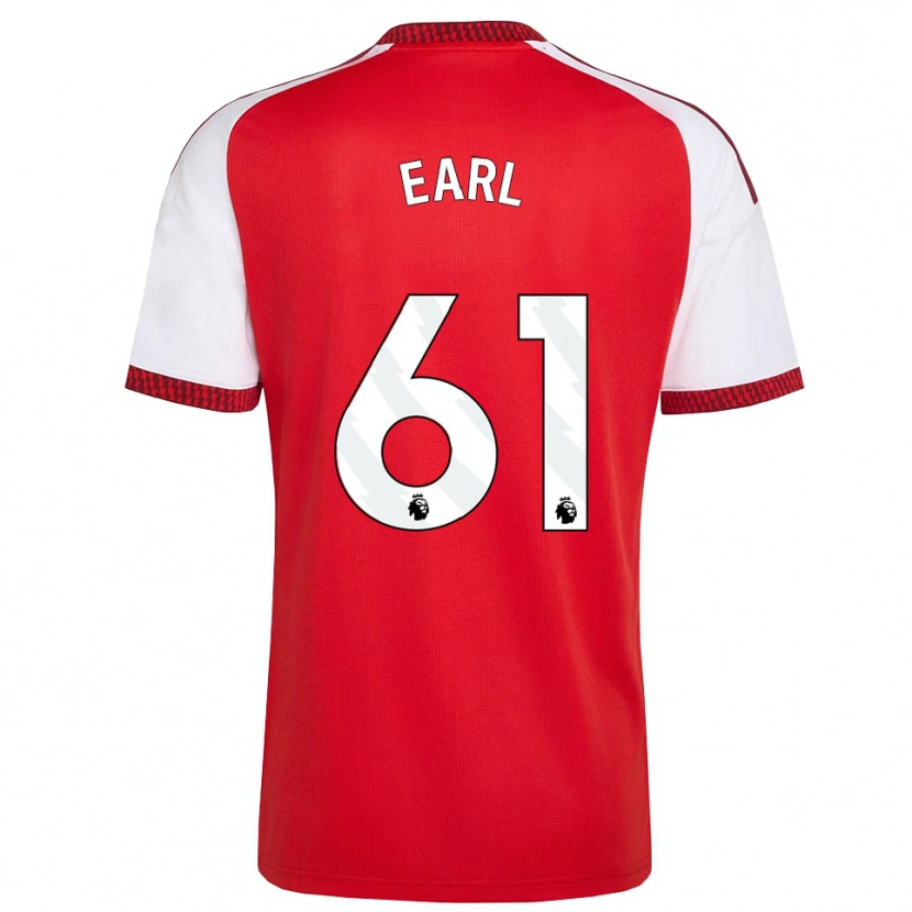 Danxen Kinderen Madison Earl #61 Rood Wit Zwart Thuisshirt Thuistenue 2026/27 T-Shirt