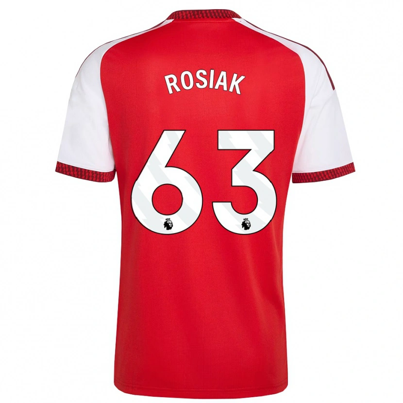 Danxen Kinderen Michal Rosiak #63 Rood Wit Zwart Thuisshirt Thuistenue 2026/27 T-Shirt