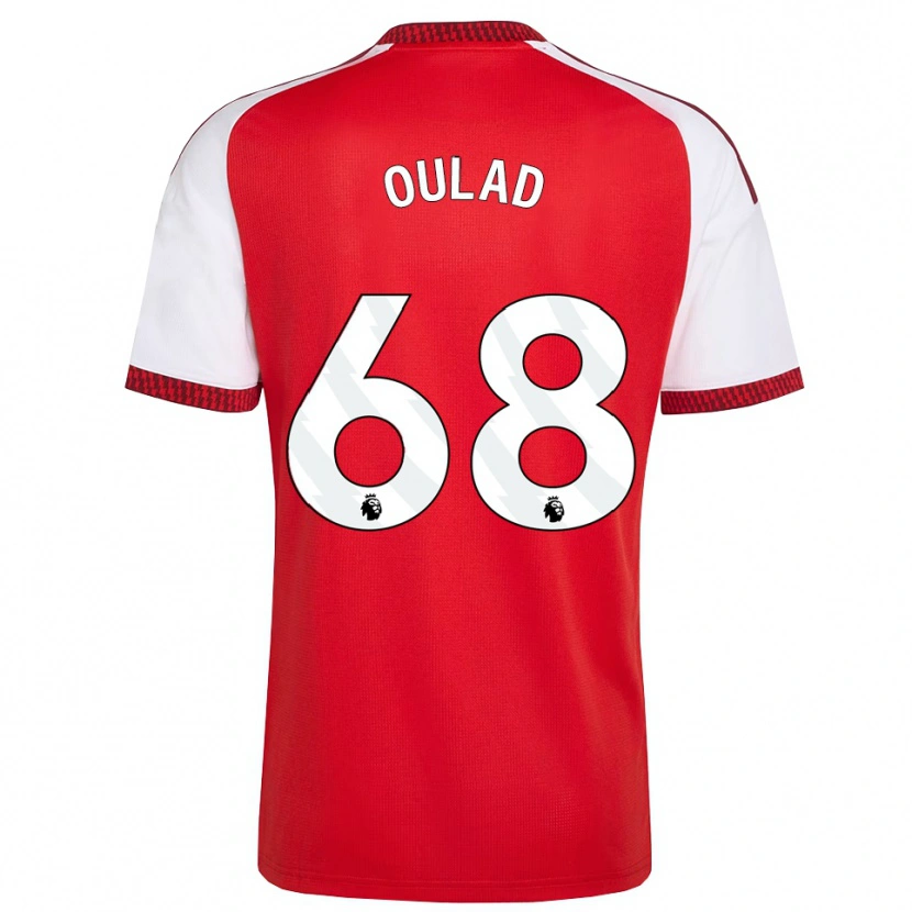 Danxen Kinderen Salah-Eddine Oulad M'hand #68 Rood Wit Zwart Thuisshirt Thuistenue 2026/27 T-Shirt