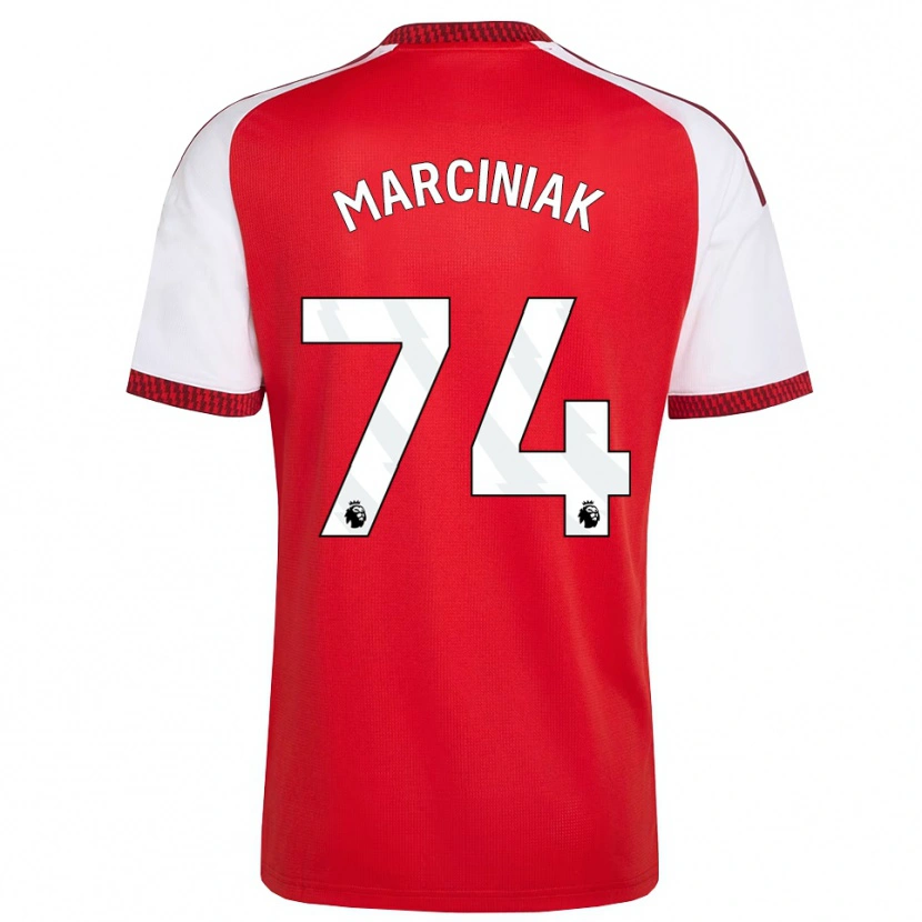Danxen Kinderen Alex Marciniak #74 Rood Wit Zwart Thuisshirt Thuistenue 2026/27 T-Shirt