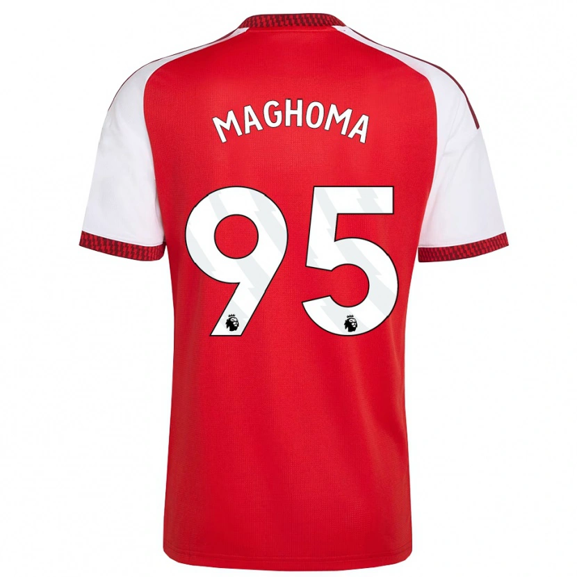 Danxen Kinderen Jaden Maghoma #95 Rood Wit Zwart Thuisshirt Thuistenue 2026/27 T-Shirt
