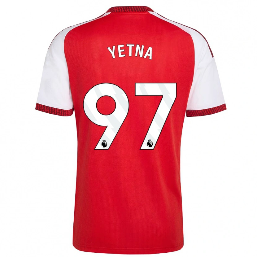Danxen Kinderen Mikael Yetna #97 Rood Wit Zwart Thuisshirt Thuistenue 2026/27 T-Shirt