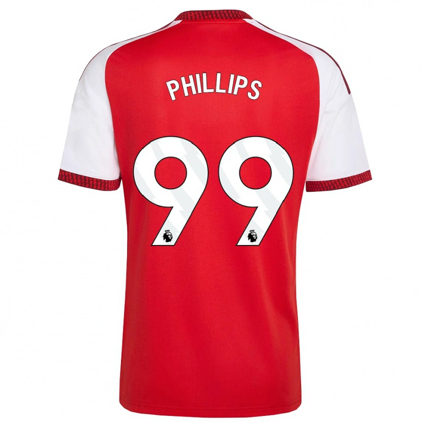 Danxen Kinderen Charlie Phillips #99 Rood Wit Zwart Thuisshirt Thuistenue 2026/27 T-Shirt