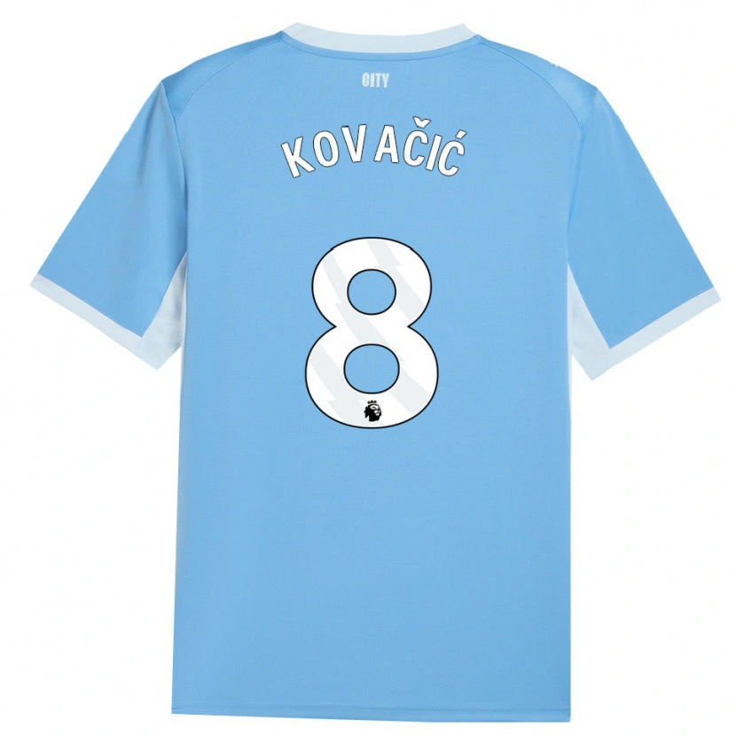 Danxen Kinderen Mateo Kovacic #8 Licht Hemelsblauw Wit Thuisshirt Thuistenue 2026/27 T-Shirt