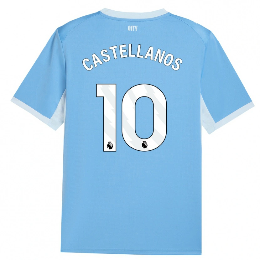 Danxen Kinderen Deyna Castellanos #10 Licht Hemelsblauw Wit Thuisshirt Thuistenue 2026/27 T-Shirt