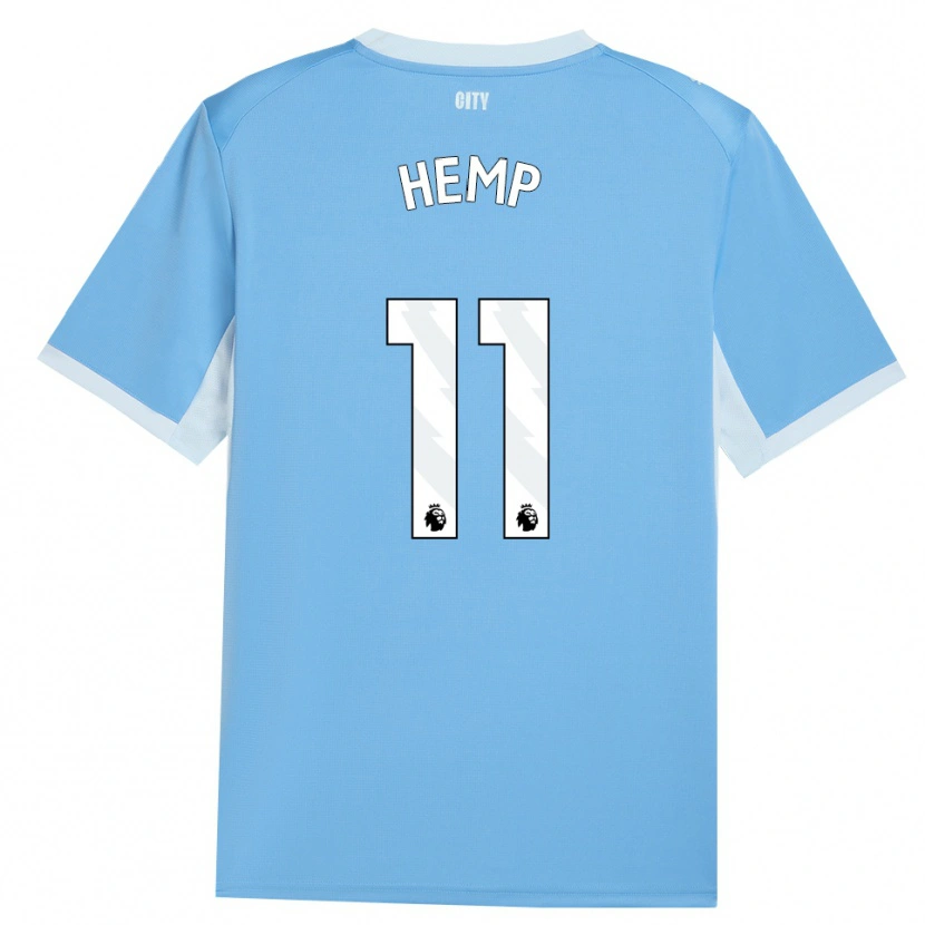 Danxen Kinderen Lauren Hemp #11 Licht Hemelsblauw Wit Thuisshirt Thuistenue 2026/27 T-Shirt