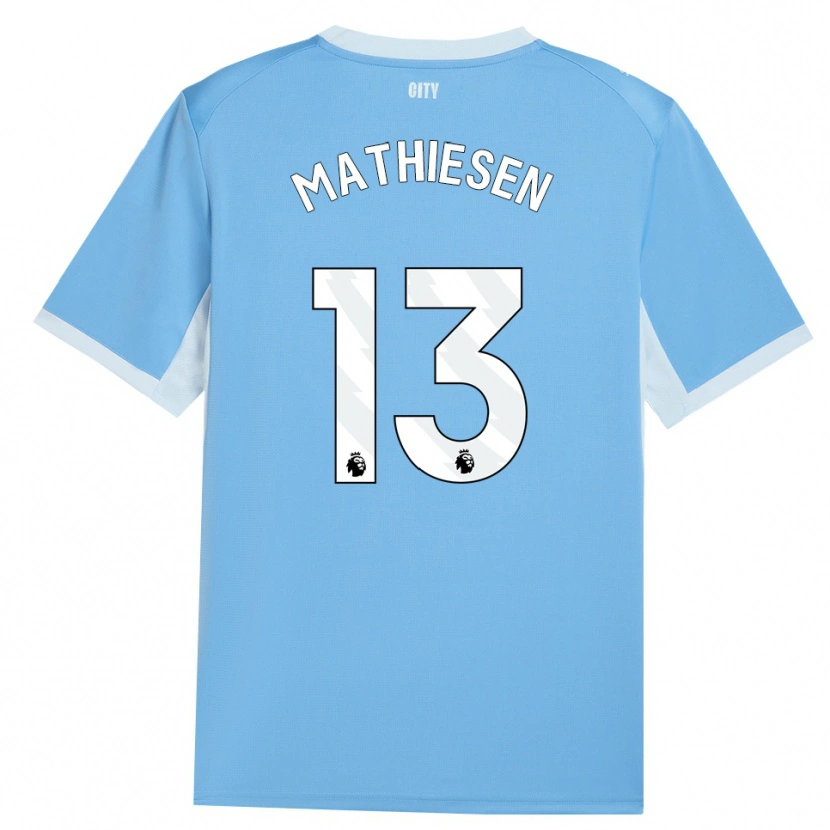 Danxen Kinderen Toran Mathiesen #13 Licht Hemelsblauw Wit Thuisshirt Thuistenue 2026/27 T-Shirt