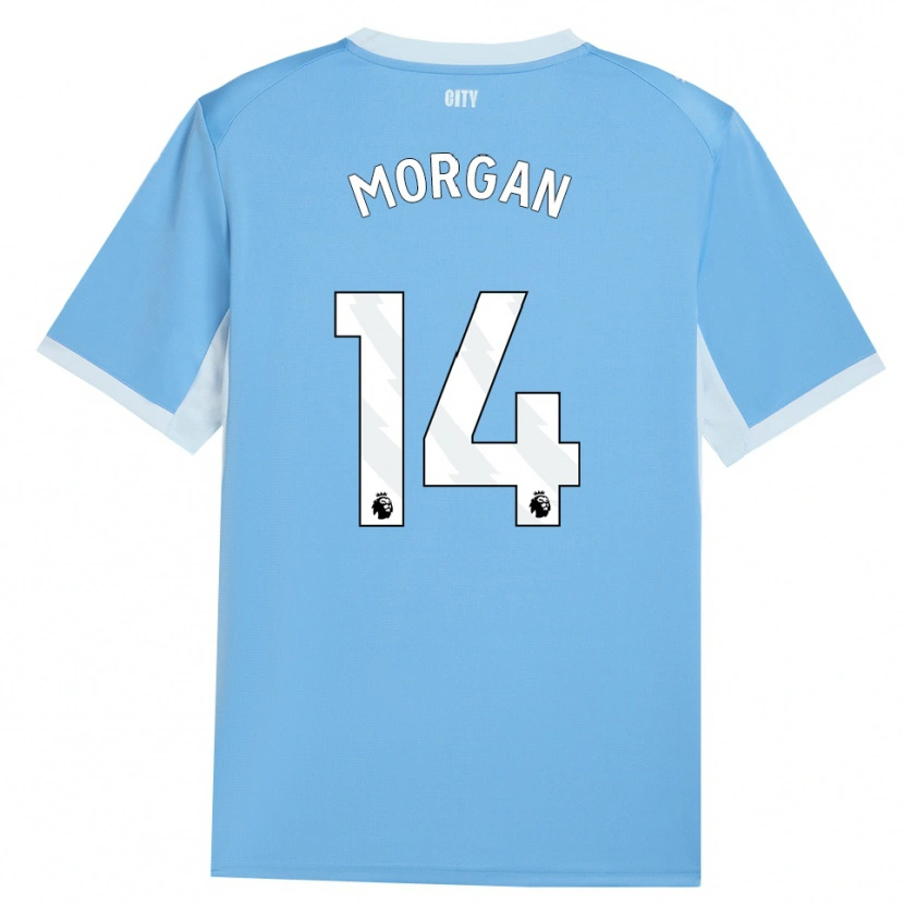 Danxen Kinderen Esme Morgan #14 Licht Hemelsblauw Wit Thuisshirt Thuistenue 2026/27 T-Shirt