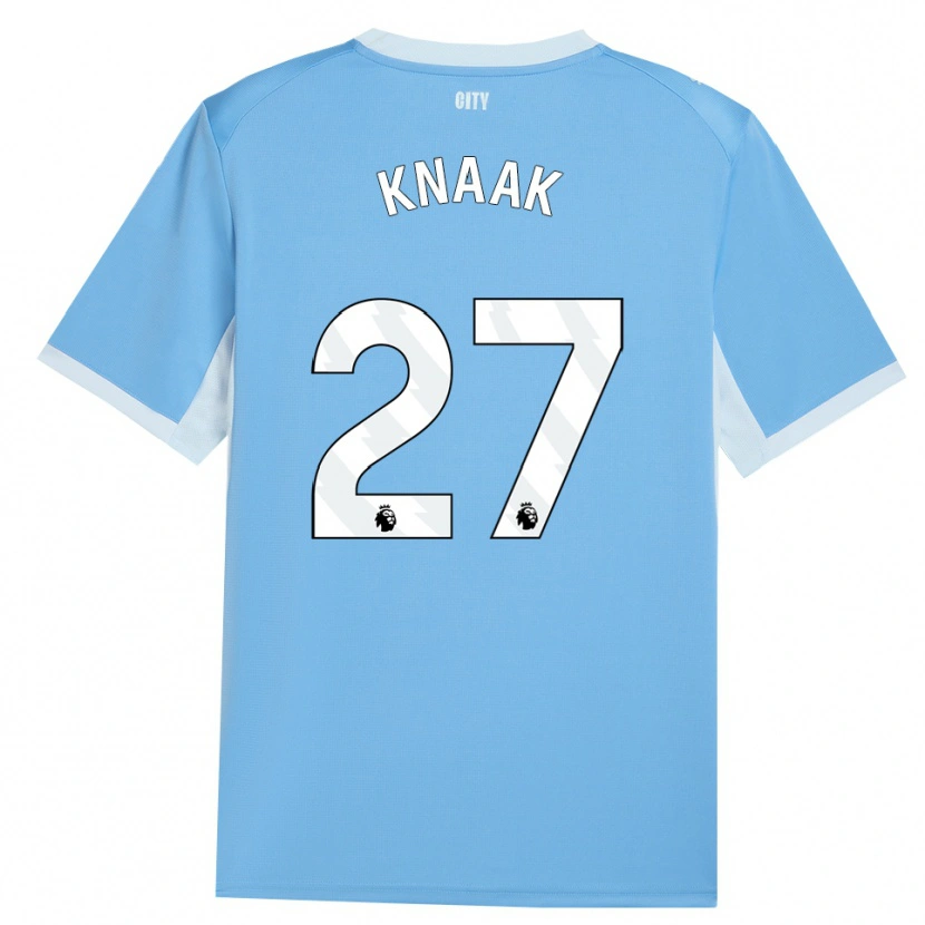 Danxen Kinderen Rebecca Knaak #27 Licht Hemelsblauw Wit Thuisshirt Thuistenue 2026/27 T-Shirt