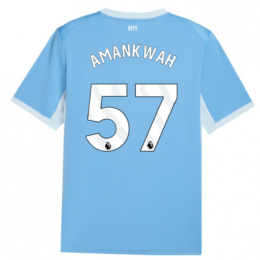 Danxen Kinderen Yeboah Amankwah #57 Licht Hemelsblauw Wit Thuisshirt Thuistenue 2026/27 T-Shirt