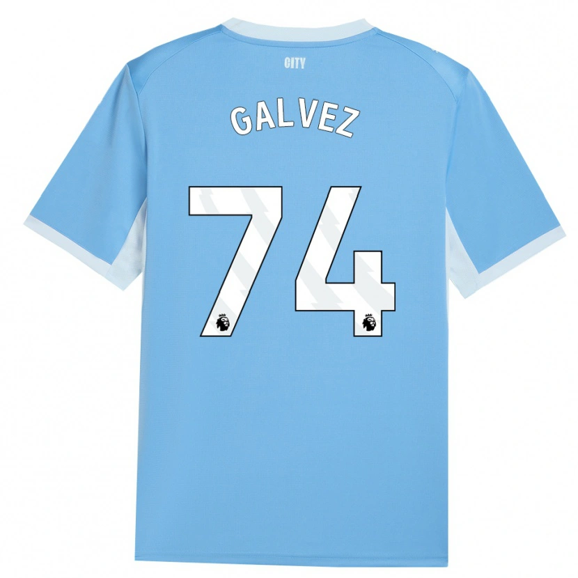 Danxen Kinderen Tomas Galvez #74 Licht Hemelsblauw Wit Thuisshirt Thuistenue 2026/27 T-Shirt