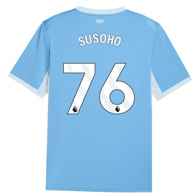 Danxen Kinderen Mahamadou Susoho #76 Licht Hemelsblauw Wit Thuisshirt Thuistenue 2026/27 T-Shirt