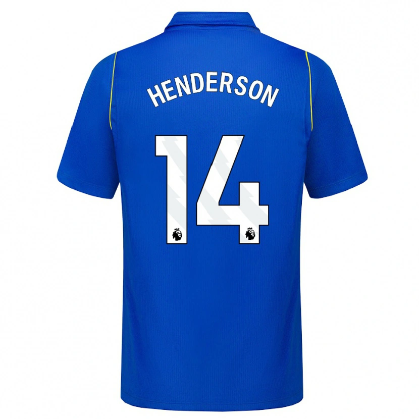 Danxen Kinderen Jordan Henderson #14 Blauw Geel Thuisshirt Thuistenue 2026/27 T-Shirt
