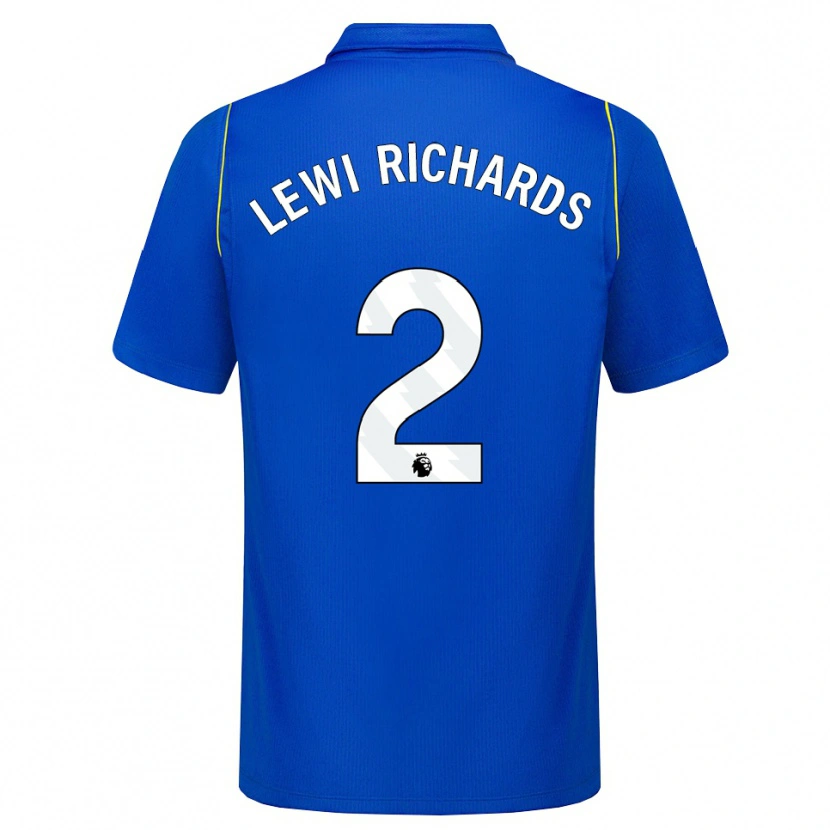 Danxen Kinderen Lewi Richards #2 Blauw Geel Thuisshirt Thuistenue 2026/27 T-Shirt