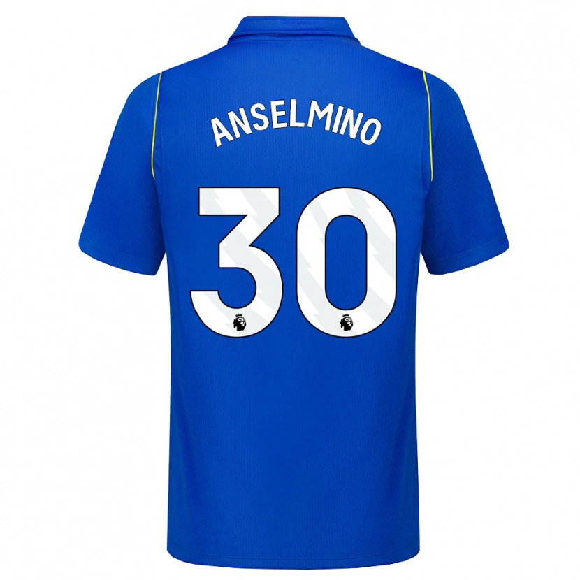 Danxen Kinderen Aarón Anselmino #30 Blauw Geel Thuisshirt Thuistenue 2026/27 T-Shirt