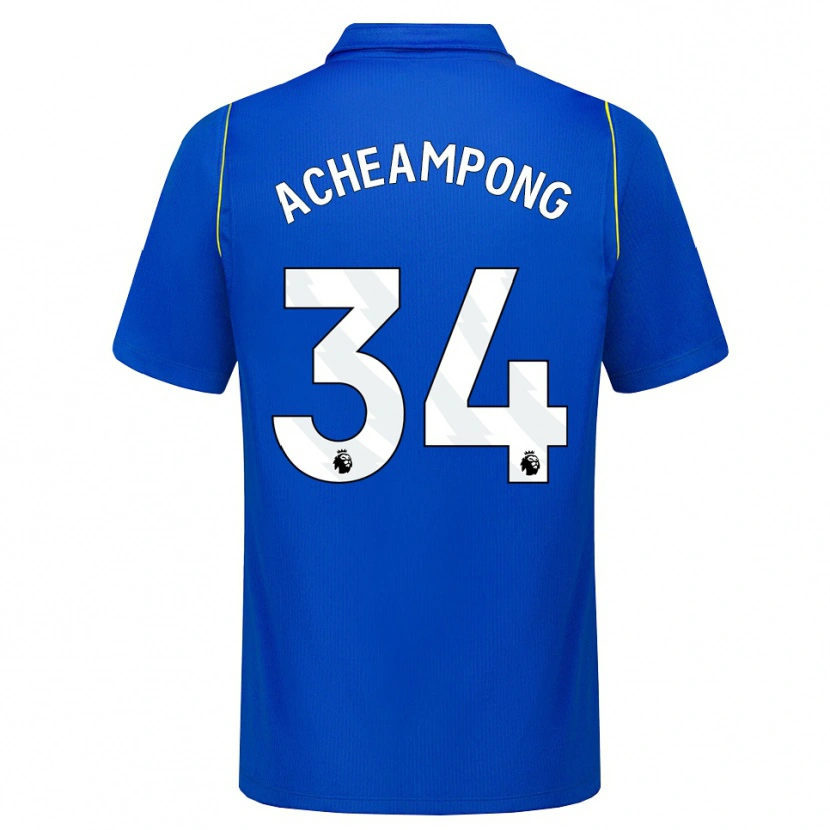Danxen Kinderen Josh Acheampong #34 Blauw Geel Thuisshirt Thuistenue 2026/27 T-Shirt
