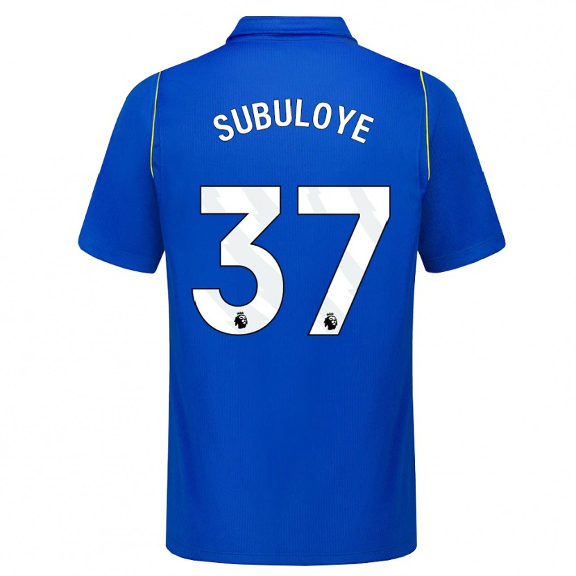 Danxen Kinderen Olutayo Subuloye #37 Blauw Geel Thuisshirt Thuistenue 2026/27 T-Shirt