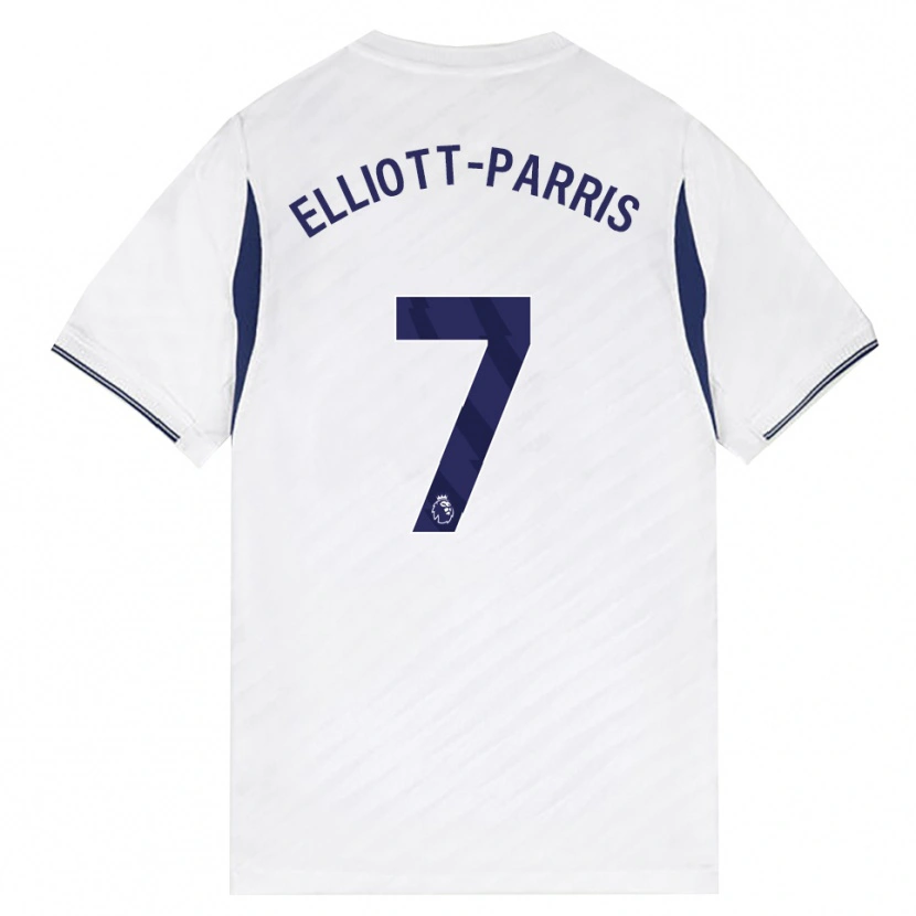 Danxen Kinderen Reiss Elliott-Parris #7 Wit Rood Paars Thuisshirt Thuistenue 2026/27 T-Shirt
