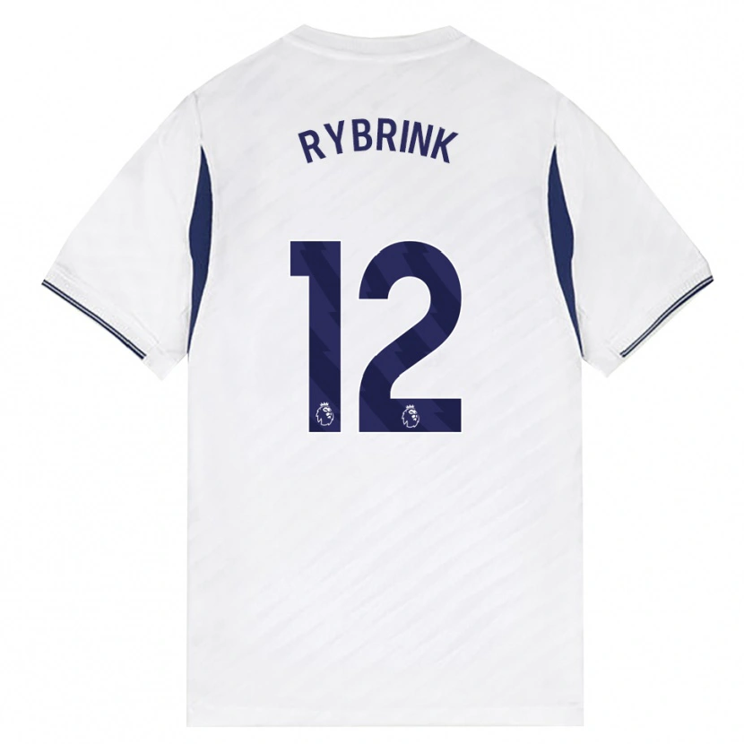 Danxen Kinderen Josefine Rybrink #12 Wit Rood Paars Thuisshirt Thuistenue 2026/27 T-Shirt