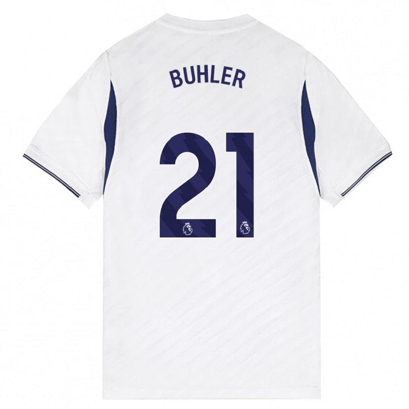 Danxen Kinderen Luana Bühler #21 Wit Rood Paars Thuisshirt Thuistenue 2026/27 T-Shirt