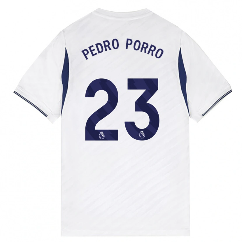 Danxen Kinderen Pedro Porro #23 Wit Rood Paars Thuisshirt Thuistenue 2026/27 T-Shirt