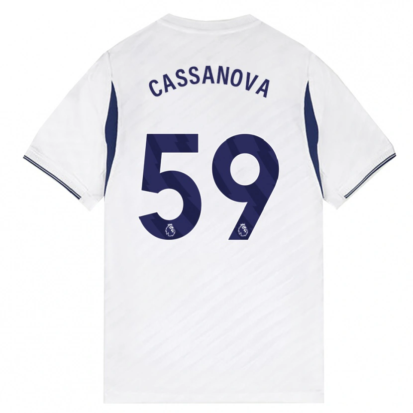 Danxen Kinderen Dante Cassanova #59 Wit Rood Paars Thuisshirt Thuistenue 2026/27 T-Shirt