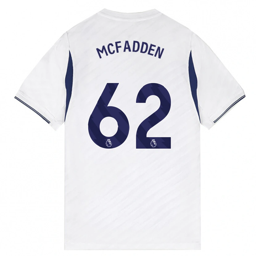 Danxen Kinderen Max Mcfadden #62 Wit Rood Paars Thuisshirt Thuistenue 2026/27 T-Shirt