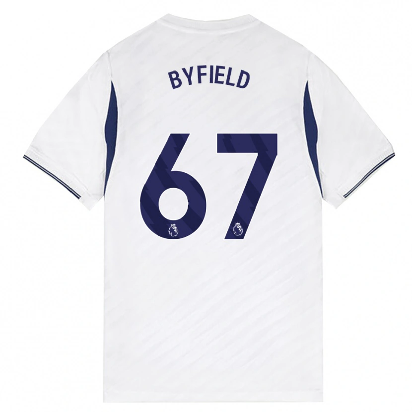Danxen Kinderen Jun'ai Byfield #67 Wit Rood Paars Thuisshirt Thuistenue 2026/27 T-Shirt