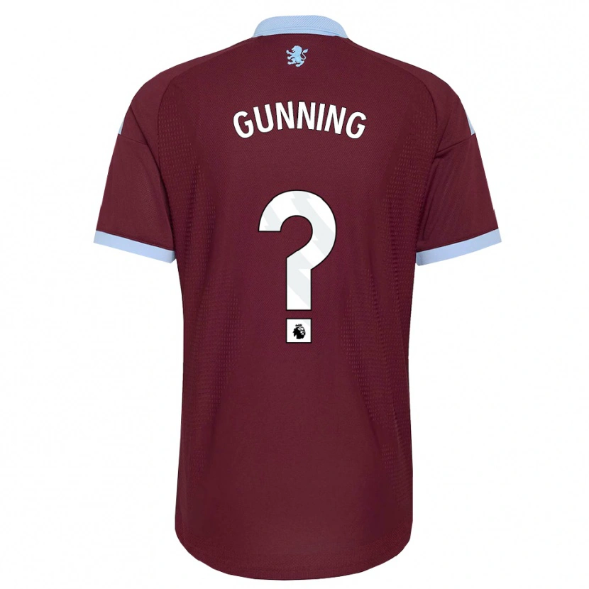 Danxen Kinderen Ashton Gunning #0 Korenbloemblauw Bordeaux Thuisshirt Thuistenue 2026/27 T-Shirt