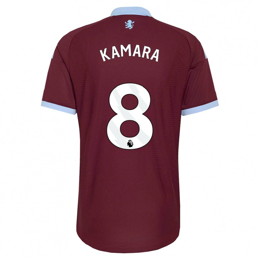 Danxen Kinderen Boubacar Kamara #8 Korenbloemblauw Bordeaux Thuisshirt Thuistenue 2026/27 T-Shirt