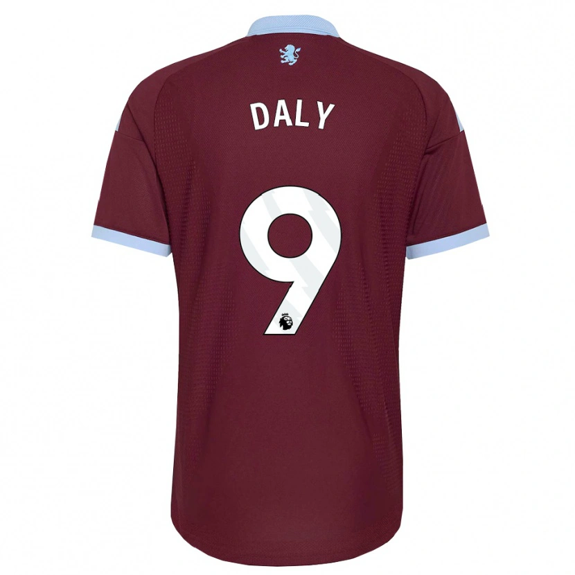 Danxen Kinderen Rachel Daly #9 Korenbloemblauw Bordeaux Thuisshirt Thuistenue 2026/27 T-Shirt
