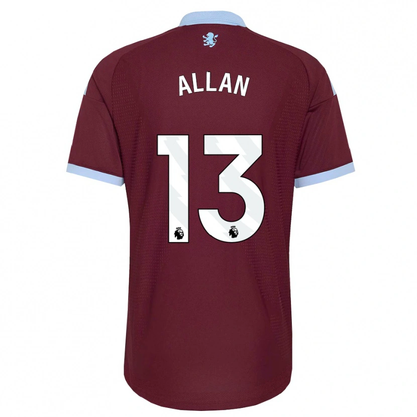 Danxen Kinderen Jack Allan #13 Korenbloemblauw Bordeaux Thuisshirt Thuistenue 2026/27 T-Shirt