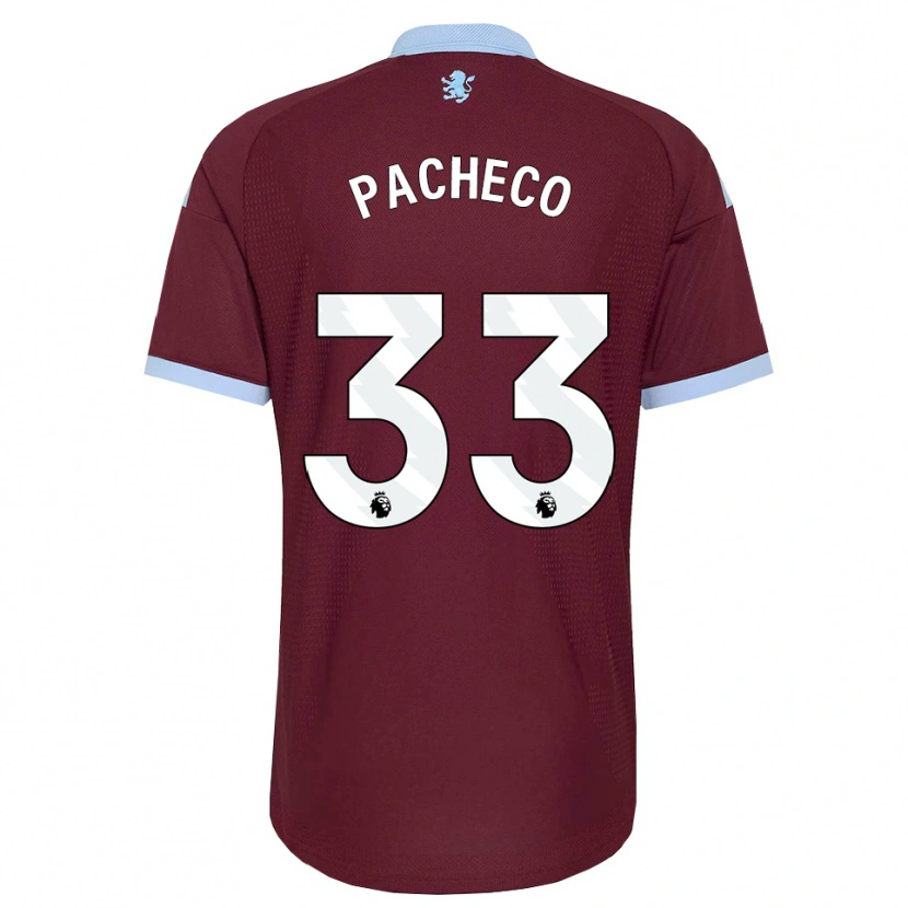Danxen Kinderen Maz Pacheco #33 Korenbloemblauw Bordeaux Thuisshirt Thuistenue 2026/27 T-Shirt