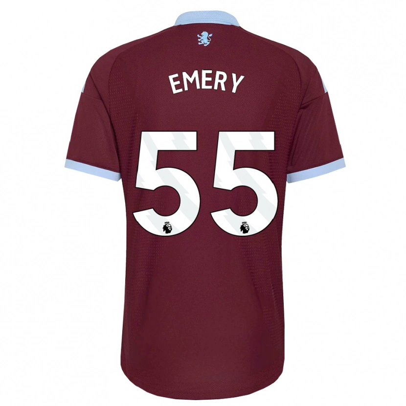 Danxen Kinderen Lander Emery #55 Korenbloemblauw Bordeaux Thuisshirt Thuistenue 2026/27 T-Shirt