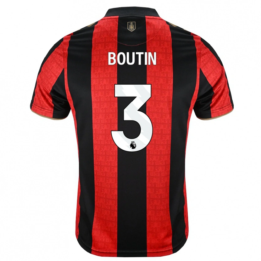 Danxen Kinderen Noa Boutin #3 Goudgeel Rood Zwart Thuisshirt Thuistenue 2026/27 T-Shirt