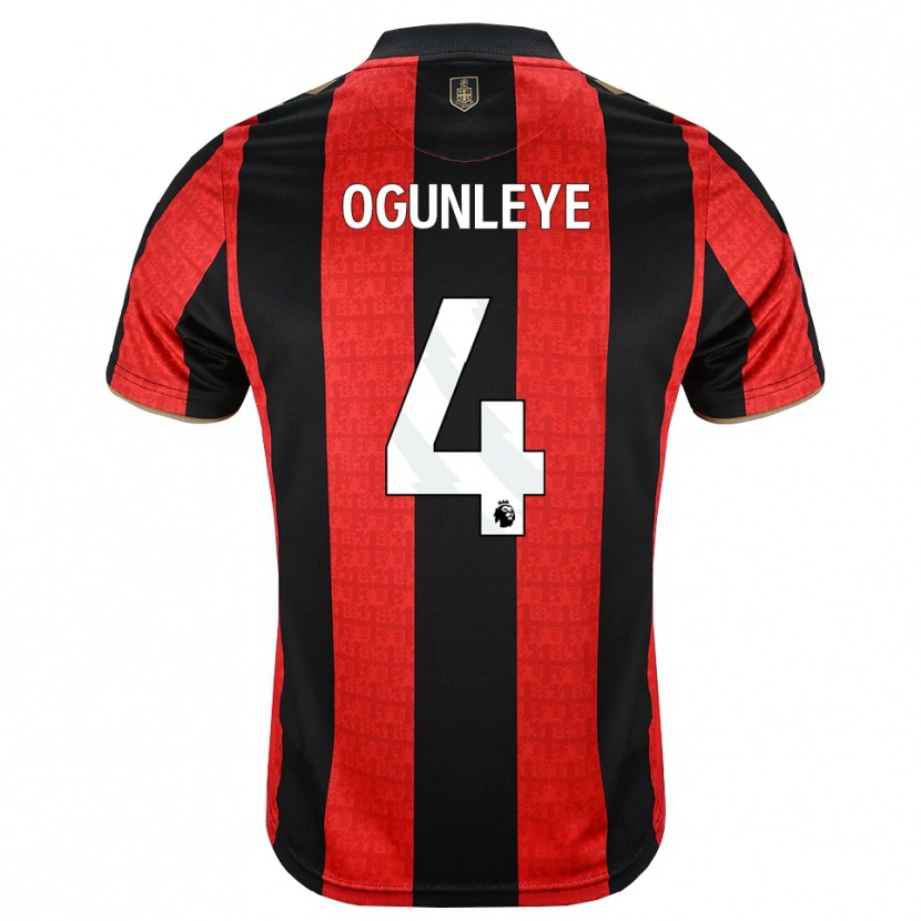 Danxen Kinderen Malachi Ogunleye #4 Goudgeel Rood Zwart Thuisshirt Thuistenue 2026/27 T-Shirt