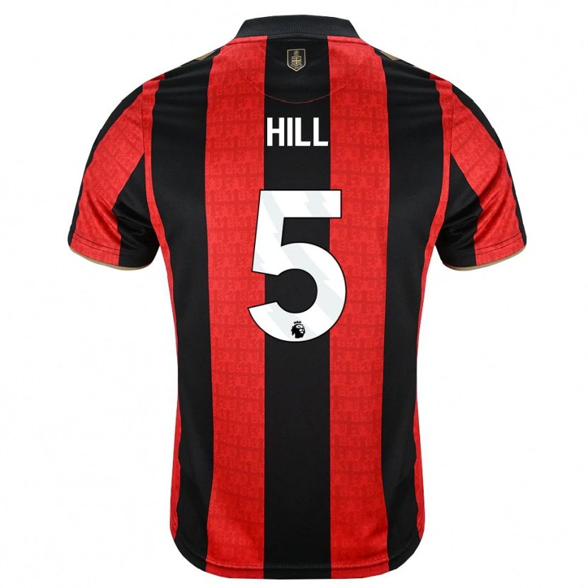 Danxen Kinderen James Hill #5 Goudgeel Rood Zwart Thuisshirt Thuistenue 2026/27 T-Shirt